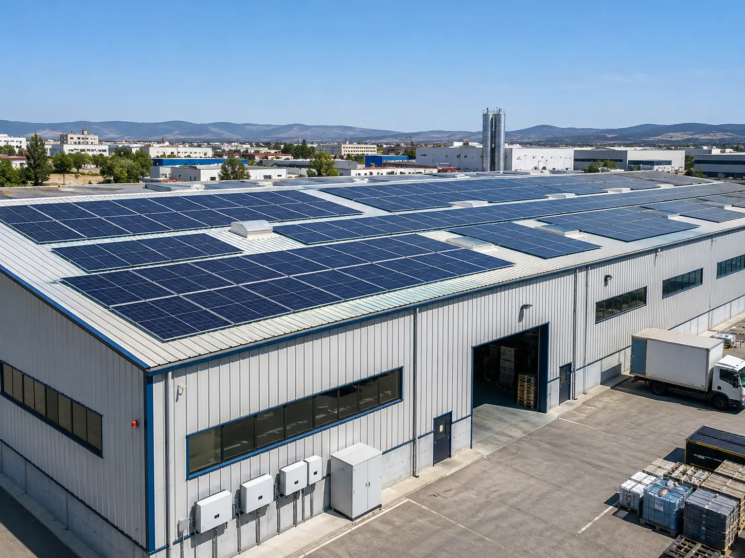 Instalación fotovoltaica industrial en nave empresarial